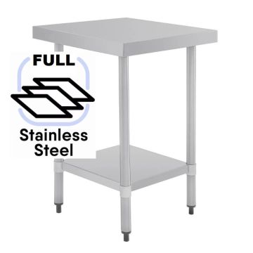 600x600 Commercial FULL Stainless Steel Table Food Grade Work Bench 0600-6-WBS HY