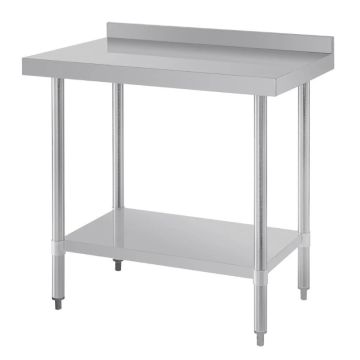900x800 Commercial Stainless Steel Table Food Grade Work Splashback Bench 0900-8-WBB HY