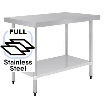 1200x400 Narrow Commercial FULL Stainless Steel Table Food Grade Work Bench 1200-4-WBS HY