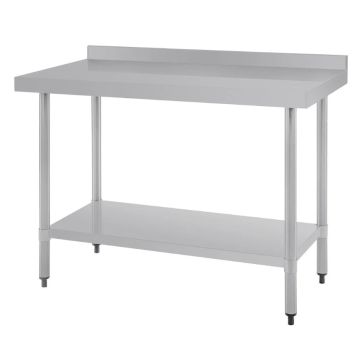 1200x800 Commercial Stainless Steel Table Food Grade Work Splashback Bench 1200-8-WBB HY