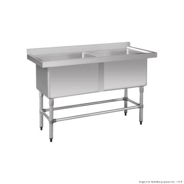 Stainless Steel Double Deep Pot Sink 1410-6-DSB HY