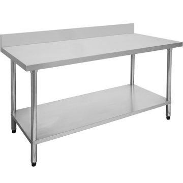 1800x800 Commercial Stainless Steel Table Food Grade Work Splashback Bench 1800-8-WBB HY
