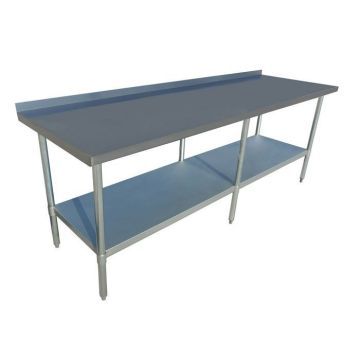 2400x400 Narrow Stainless Steel Food Grade Work Bench Splashback 2400-4-WBB HY