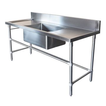 1800 X 600mm Single Right Bowl Kitchen Sink Stainless Steel