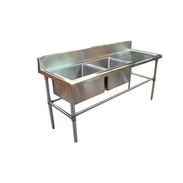 2100X600mm Double Left Bowl Kitchen Sink Stainless Steel