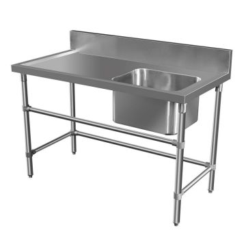 2100X 600mm Single Right Bowl Kitchen Sink Stainless Steel