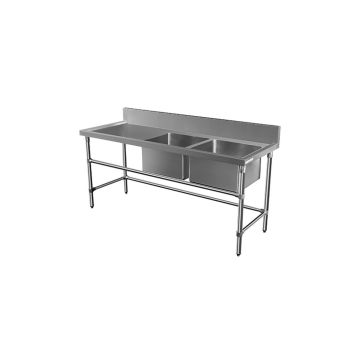 1800X600mm Double Right Bowl Kitchen Sink Stainless Steel