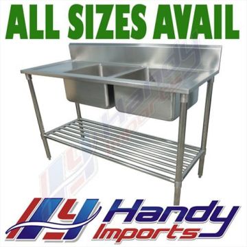 1800 X 600mm Double Bowl Kitchen Sink #304 Stainless Steel
